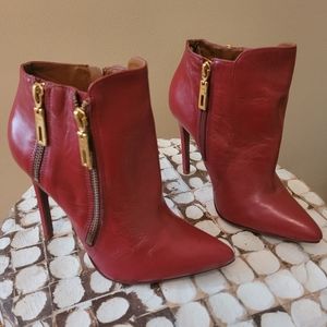 Schutz Red leather Sexy high heel booties